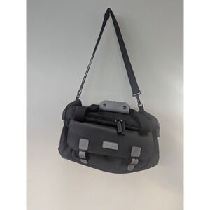 Bellaruso Black Canvas Duffel Bag Travel Weekender Shoulder Strap